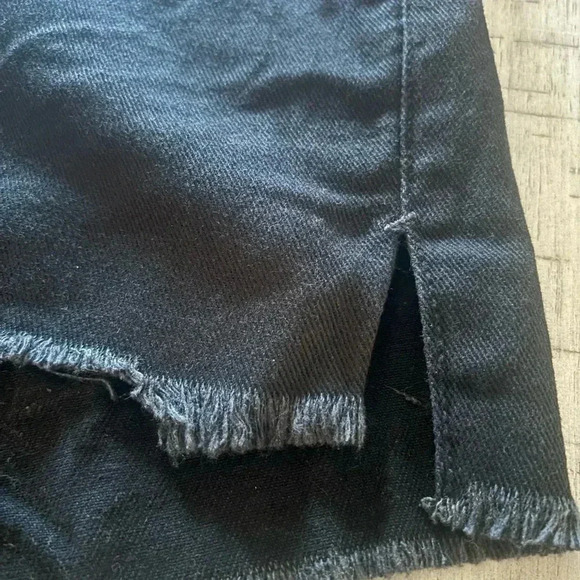 Free People Distressed Black Denim Shorts 27 - Picture 4 of 5